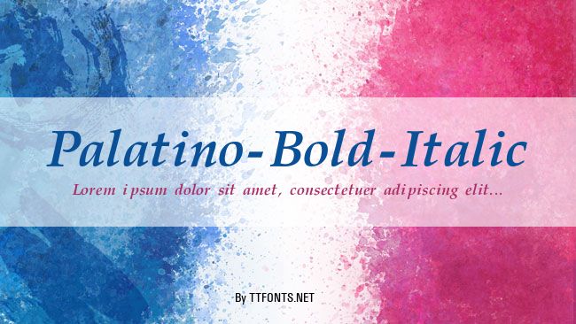 Palatino-Bold-Italic example